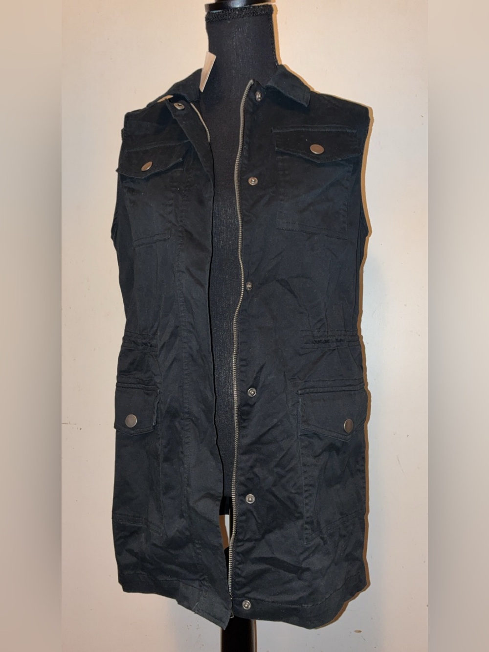 Women’s Black Utility Vest Jacket